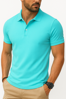 Herren Sportliches Poloshirt | Klassisch Elegant – Hellgrün