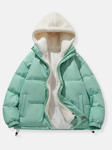 Clara | Warme Steppjacke für Damen Winter Fleece – Mintgrün