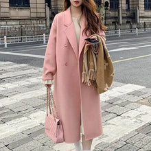 Norlina | Eleganter Wollmantel – Rosa
