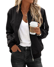 Rhonda | Stilvolle Bomberjacke für Damen – Schwarz
