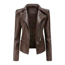 Cloy Stylische Lederjacke – Kaffee