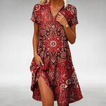 Heejin - Bequemes Midi Kleid – Rot