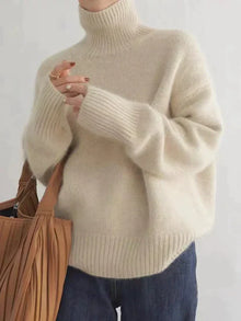 Noura™ | Rollkragenpullover für Damen – Beige