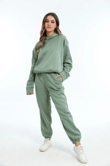 ComfyBlend™ – Hoodie & Jogginghose Set für Damen – Grün