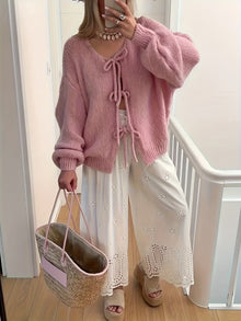 CozyChic™ – Eleganter Damen Strick Cardigan mit Kurzschnitt – Rosa