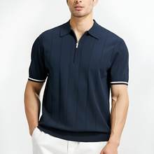 Henry | Weiter Kragen Regular-Fit Poloshirt – Marineblau