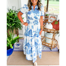 Eliza | Klassisches Maxikleid – Blau