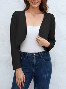 CropVista™ – Modische Damen Kurzjacke für stilvolle Übergangszeiten – Schwarz