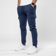 Cropped Jogginghose Mit Tasche -  Rene – Dunkelblau