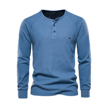 Herren Langarmhemd - Vielseitig und Bequem – Blau