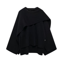 Damen Oversize Cape Mantel – Schwarz