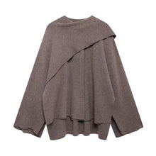 Damen Oversize Cape Mantel – Braun