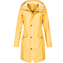 Damen Regenmantel Wasserdicht Elegant Atemberaubend – Gelb