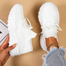 Damen Sneakers Atmungsaktiv Komfortabel Modern – Weiß
