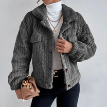 Teddyjacke | Kuschelig weich | Trendiger Oversize-Look – Dunkelgrau