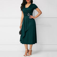 Filomena - Elegantes midikleid – Dunkelgrün