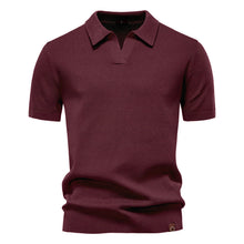 Luca | Exklusives Poloshirt mit moderner Struktur – Bordeauxrot