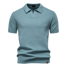 Luca | Exklusives Poloshirt mit moderner Struktur – Hellblau