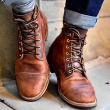 Jarrett - Retro-Schnürstiefel für Herren – Braun