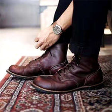 Joseph - Herren Schnürstiefel Robuster Stil Komfort – Kaffee