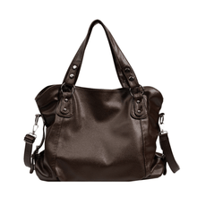 Elegante Tote Bag aus Kunstleder – Kastanienbraun