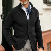 Eleganter Herren Cardigan | Strickjacke Mit Knöpfen – Schwarz