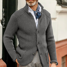Eleganter Herren Cardigan | Strickjacke Mit Knöpfen – Grau
