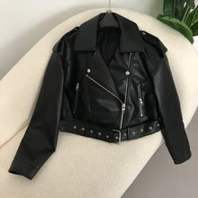 Benthe - stylische Lederjacke für den Frühling – Schwarz