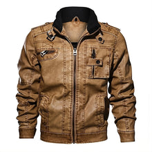 Timon Stone Engine Lederjacke – Kaffeebraun