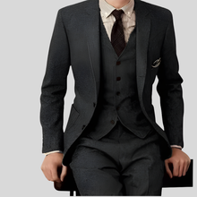 Dreiteiliger Slim-Fit-Anzug - Ansgar – Grau