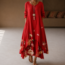 Flor - Stilvolles und leichtes Kleid – Rot