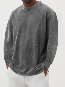 Nestor | Rundhalsausschnitt Langarmshirt – Grau