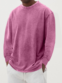 Nestor | Rundhalsausschnitt Langarmshirt – Rosa