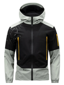 Tezaro | Wasserdichte Windbreakerjacke für Herren Herbst – Grau