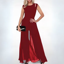 Elegantes Damen Kleid mit Taillengürtel – Rot