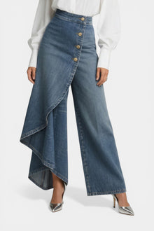 Marites - Sculpt-Jeans mit Hoher Taille – Blau