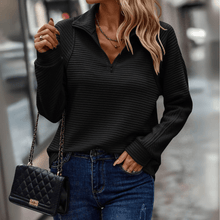 Jenica | Schicker Halb-Zip Pullover – Schwarz (Fast ausverkauft)