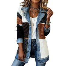 Cendall - Stylische Strick Jacke Mit Denim – Mehrfarbig