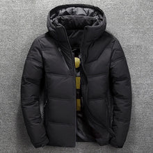 Warme Herren-Winterjacke mit Daunenfüllung – Schwarz