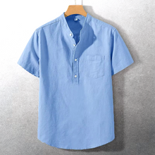 Sung - Hemd Aus Baumwollmischung – Blau