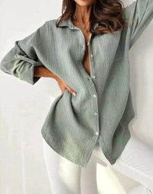 Edna - Damen Bluse, Bequem & Stilvoll – Grau