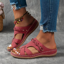 Elanea™ – Frauen Atmungsaktive Sandalen mit Plattform – Rot
