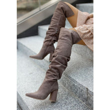 Elegante Overknee Winterstiefel für Stilbewusste – Dunkelgrau