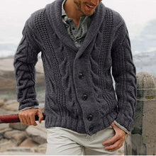 Elegante Strickjacke mit Knopfleiste für Stilbewusste – Dunkelgrau