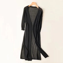 Elegante Strickjacke mit Offener Vorderseite – Schwarz