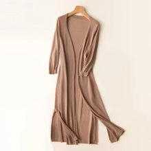 Elegante Strickjacke mit Offener Vorderseite – Khaki