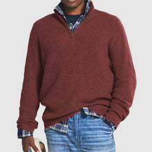 Eleganter Kaschmir-Pullover mit Reißverschluss – Rot
