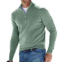 Eleganter Pullover mit Halbreißverschluss für Stilbewusste – Grün