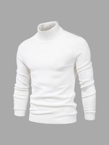 Eleganter Rollkragenpullover für stilvolle Anlässe – Weiß