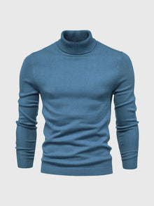 Eleganter Rollkragenpullover für stilvolle Anlässe – Marineblau